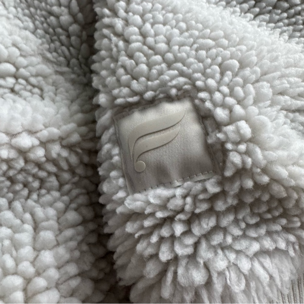 Fabletics White Teddy Bomber Jacket - image 7